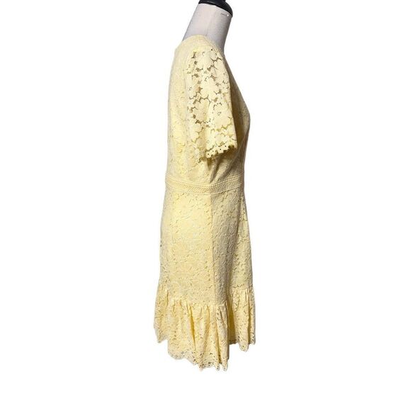 Rachel Parcell NWT Yellow Short Sleeve Lace Dress Size Large Nordstrom - Picture 3 of 5